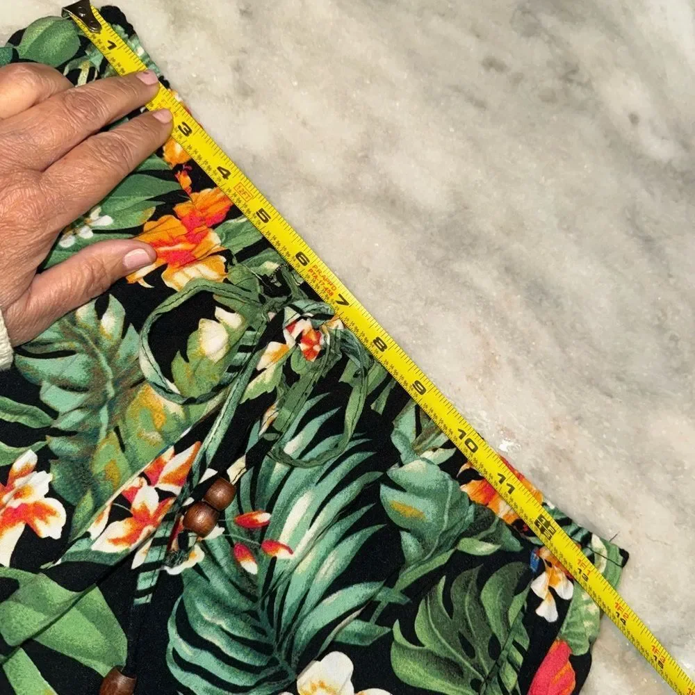 Christian Siriano Vibrant Tropical Print Palazzo Wide-Leg Pants Size Small - Picture 7 of 10